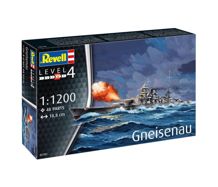 (image for) 05181 German Gneisnau WWII Battleship (1:1200 Scale)